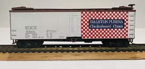 HO SCALE RALSTON PURINA M.R.S. 5501 40' WOOD SCRIBED REEFER - Picture 1 of 5