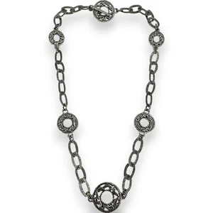Carolyn Pollack Rodeo Romance Collection 925 Sterling Silver Toggle 20" Necklace - Picture 1 of 5