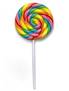 RAINBOW #1 LOLLIPOP PROP | Christmas Candy Birthday Party Decorations Fake Bake - Picture 1 of 8