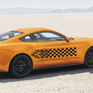 Car Stickers Racing Flying Flags 65'' for Mustang Vinyl Side Door Decals ZC1478 - Foto 1 di 5