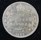 1907 India Silver King Edward VII One Rupee XF Cleaned (S24-14)