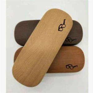 Reading Glasses Case Eyeglass Box Spectacle Case Wood Grain Hard Kit Holder BB - Picture 1 of 15