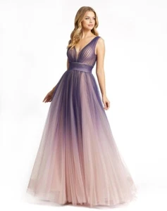 Vestido de Baile IEENA FOR MAC DUGGAL Talla 8 Púrpura Tul - Imagen 1 de 6