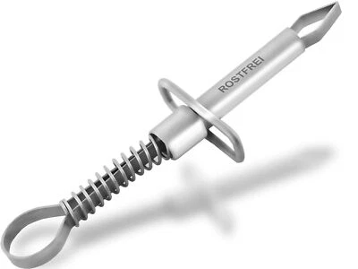 Zeckenpinzette 85 mm Zeckenzange Edelstahl Zeckenentferner Pinzette mit Feder - Bild 1 von 4