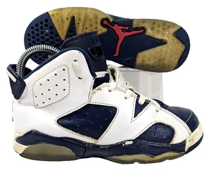Nike Air Jordan Retro 6 Olympics Blue White Youth Unisex Size 2Y S 384666-130 - Picture 1 of 24