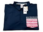 Polo homme Puma Volition XXL drapeau Paisley poche USA golf chemise marine neuf avec étiquettes