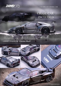 Coche modelo fundido a presión cromado INNO 1:64 LBWK F40 - Imagen 1 de 7