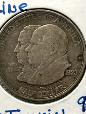 1923-S Monroe Doctrine Centennial 90% Silver Commemorative Half Dollar CH-23s - Image 1 of 3