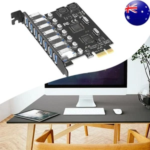 7-Port USB 3.0 PCIe Expansion Card 5Gbps USB 3.0 Front Controller Adapter Card - Afbeelding 1 van 15