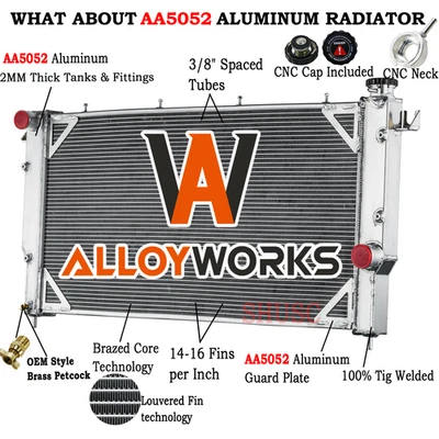 1553 Aluminum Radiator For 94-2002 Dodge Ram 2500 3500 5.9L Cummins Diesel — 第 1/4 张图片