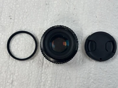 SMC PENTAX-M 1:1.7 50mm Lens w/ Lens Cap and UV Protector- Nice! - Image 1 of 4