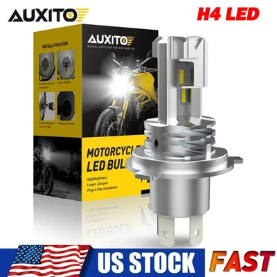 1/2/4x H4 9003 HB2 LED Motorcycle Headlight Bulb Hi/Low Beam 6000K White 1500LM - Image 1 of 4