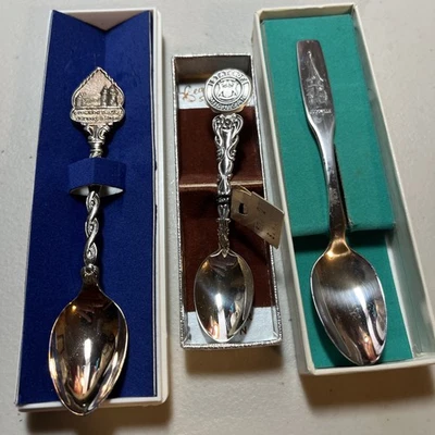 3 cucharas de recuerdo del estado de colección Juddville Curwood Castle Owosso (724) Foto 1 de 4