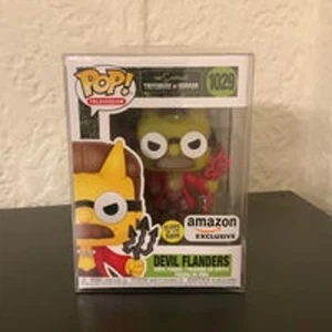 Funko Pop The Simpsons: Devil Flanders #1029 (Glow Amazon Exclusive) - Picture 1 of 5