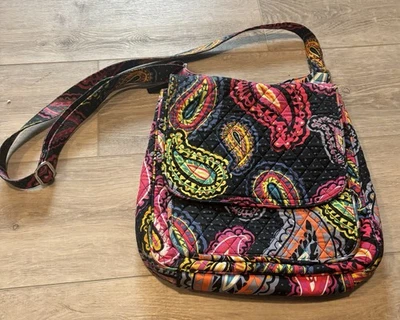 Vera Bradley Bandolera Solapa Bolso de Correo Cartera Bolso de Mano Crepúsculo Paisley Retirado Foto 1 de 4