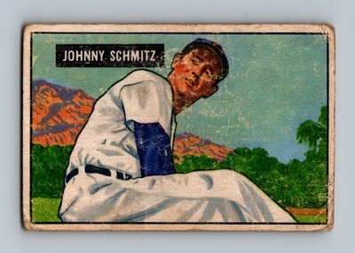 1951 Bowman #69 Johnny Schmitz LOW GRADE Vintage Baseball Card - Image 1 of 2
