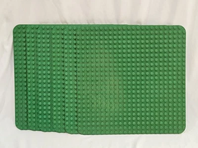 Set of (6) Green Duplo Baseplates 15 X 15 Inch 24 X 24 Studs - image 1 of 4