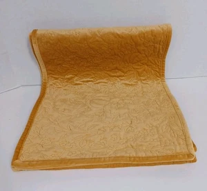 Tommy Bahama Samt gesteppt Tischläufer Ernte Gold Herbst Kürbisse 14" x 74" - Bild 1 von 4