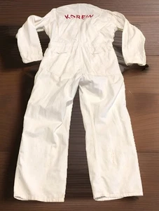 Vintage 1940s White/Red American Coveralls  Workwear Denim Read - Picture 1 of 10