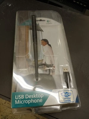 New / Unopened Logitech USB Desktop Microphone Noise Cancelling PC Mac Skype - Image 1 of 2