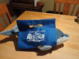 RARE Wild Republic 14" DOLPHIN Plush Animal w/ Marine Life Rescue Stretcher - Bild 1 von 7