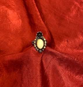 Anello argento opale messicano con fiore di zucca misura 5 1/4 sud ovest - Foto 1 di 3