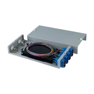 12 Port Wall Mount Fiber Enclosure Optic Termination Box Core LC Duplex Adapter - Picture 1 of 17