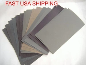 16PC 3 x 5 1/2 WET SANDPAPER 2500 2000 1500 1200 1000 800 600 400 HEADLIGHT LENS - Picture 1 of 2