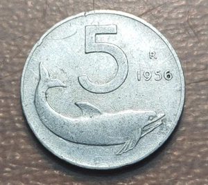 ITALIA REPUBLICA 5 LIRE 5 LIRAS 1956 MBC- FECHA ESCASA - Bild 1 von 2