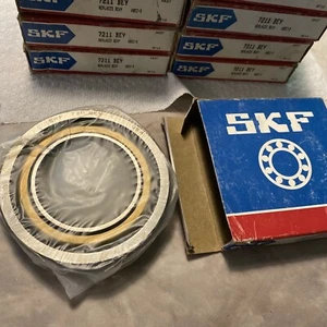 SKF 7211 BEY, Cuscinetto a sfera a contatto angolare, 55 mm ID x 100 mm OD x 21 mm W - Foto 1 di 3