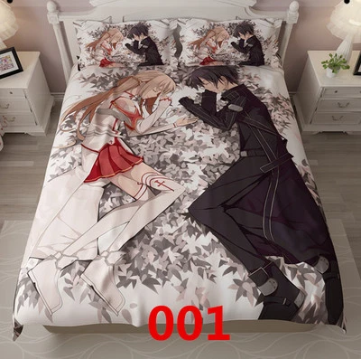 Sword Art Online Kirito Asuna Kids Gift Bedding Cosplay Comforter Winter - Image 1 of 4