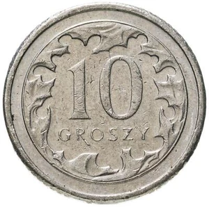Polish Coin 10 Groszy | Eagle | Poland | 2017 - 2019 - Picture 1 of 3
