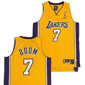 Vintage Los Angeles Lakers Lamar Odom STITCHED NBA Reebok Jersey Size M - Picture 1 of 9