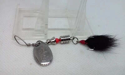 Señuelo de pesca vintage South Bend #1 hoja plateada 5/8" en línea giratorio cola de liebre Foto 1 de 4