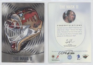 2002 ITG Be A Player Between the Pipes Mask II Silver /300 Manny Fernandez #M-15