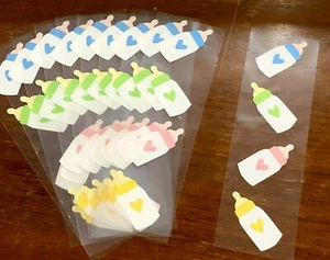 10 Mrs Grossmans Simply Sassy Baby Flaschenaufkleber Baby Mädchen Junge Dusche Füttern - Bild 1 von 4