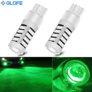 2Pcs 7440 7443 992 LED Bulbs 2000K Green High Bright SMD 3030 Turn Signal Light - Picture 1 of 7