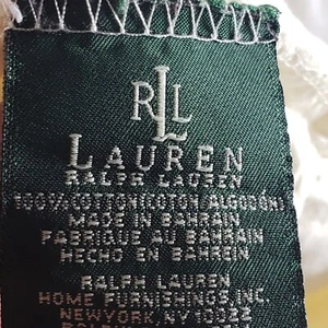 Funda de almohada estándar Ralph Lauren blanca crema todo algodón color liso - Imagen 1 de 8