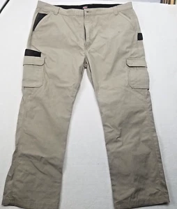 Dickies Men's 44x32 Relaxed Fit Tan Cargo Pants Straight Leg Workwear canvas - Picture 1 of 12