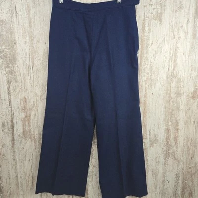 Pantalones De Colección Pendleton Azul 100% Lana Hechos en EE. UU. Talla 8 Cremallera Lateral Plisada Foto 1 de 4