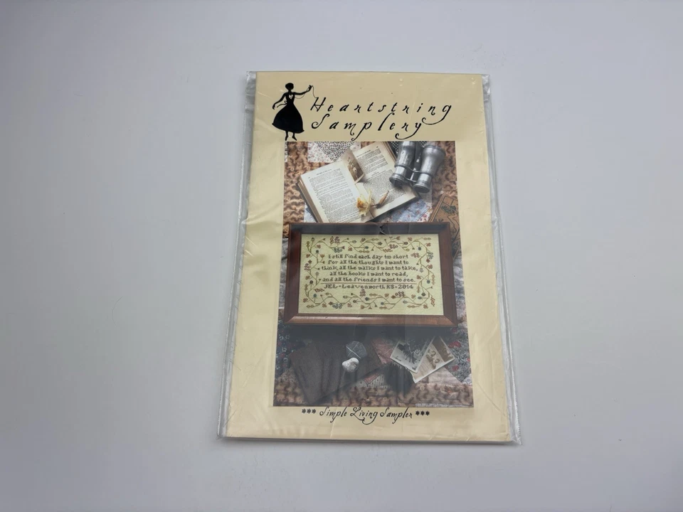 Muestreador de cuerdas de corazón simple amoroso patrón de punto de cruz contado 5R Foto 1 de 3