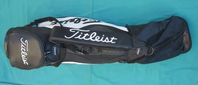 Bolsa de golfe Titleist 6 vias carrinho de equipe preto/branco com alça de almofada original, capa de chuva - Imagem 1 de 4