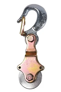 Swivel Eye Hoist Hook Wire Rope Pulley Block 1 Ton Snatch Sheave Shop rigging - Picture 1 of 9
