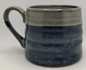 World Market Cup Mug Gray Blue Stoneware Speckled Pottery Glazed 3 3/8”x 3 5/8” - Picture 1 of 6