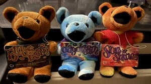 (3) Grateful Dead Beanie Bears Vintage 1990's Liquid Blue - Photo 1 sur 1