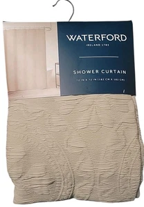 Waterford strukturierter Stoff Duschvorhang 72" x 72" - beige - Bild 1 von 2