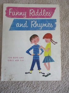 Lustige Rätsel und Reime Vintage 1960 Buch für Mädchen und Jungen 7-11 - Bild 1 von 1