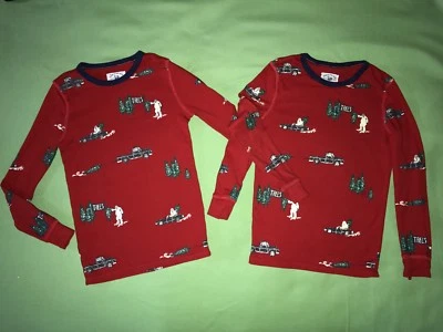 I. Top rojo Crewcuts X2 pijama niño talla 10 brilla en la oscuridad usado en excelente estado Foto 1 de 4