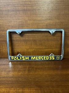 Seltener Oldtimer polnischer Mercedes Kennzeichenrahmen - Bild 1 von 7