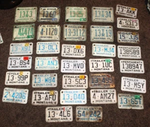 LOt of 38 Montana  Motorcycle & Trailer  License Plates - Picture 1 of 13